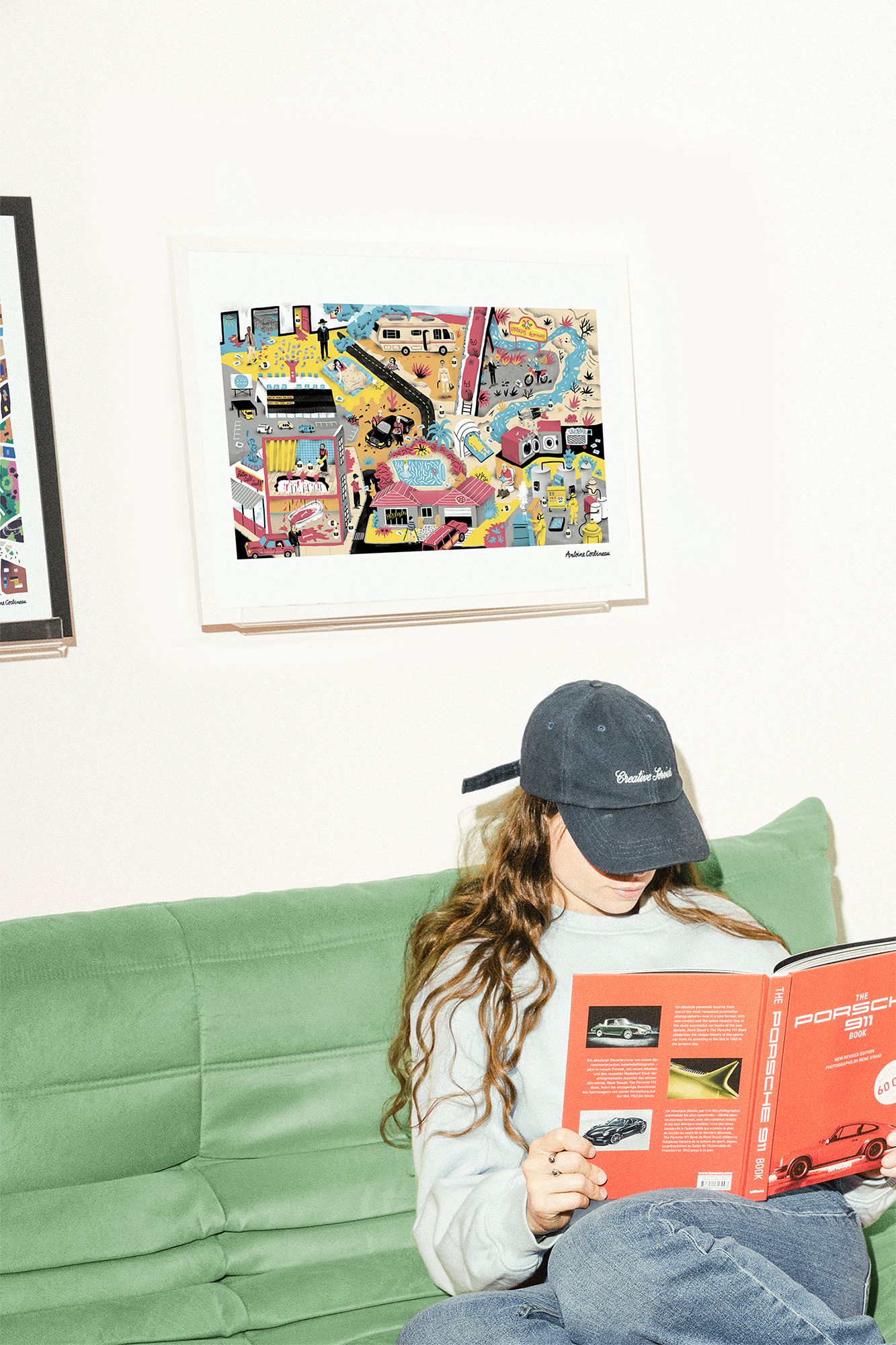 Affiche illustrée détaillée inspirée de la série culte Breaking Bad, avec Walter White et Jesse Pinkman, symboles de chimie et scènes emblématiques, dans un style graphique coloré et dramatique.