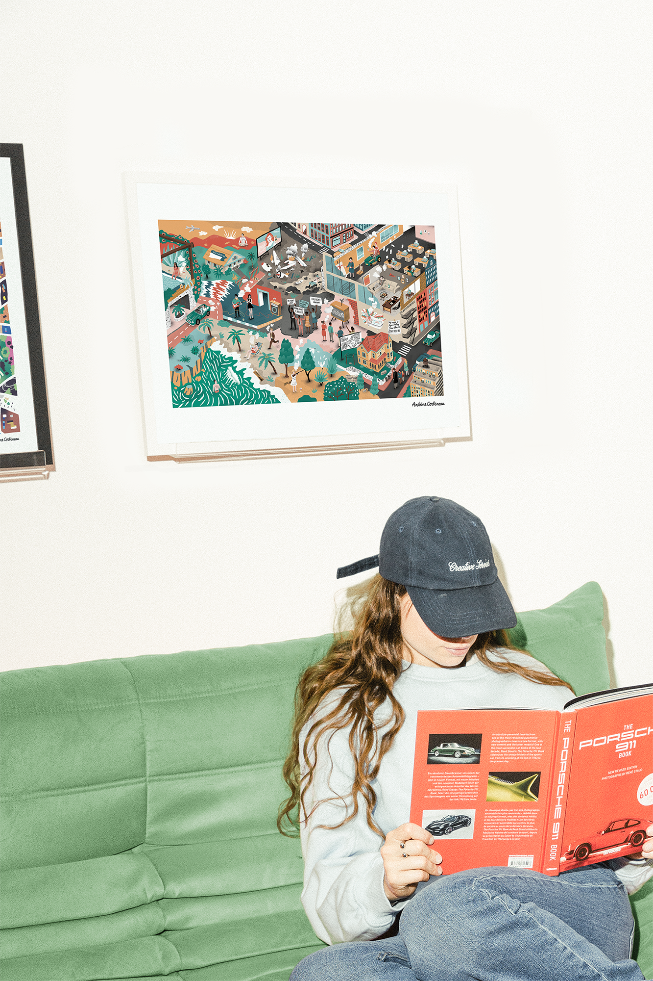 Affiche illustrée détaillée inspirée de la série culte Mad Men, représentant Don Draper et l’équipe de publicité dans les années 1960, avec des éléments graphiques rétro et élégants.